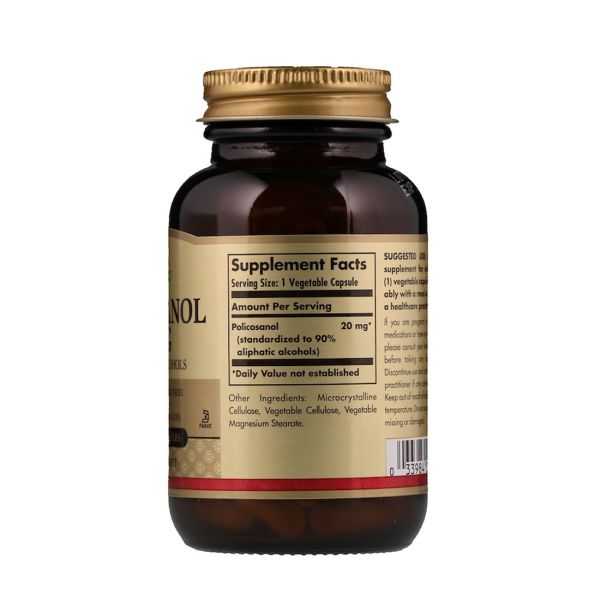 Solgar Policosanol - 20 mg - 100 Vegetable Capsules