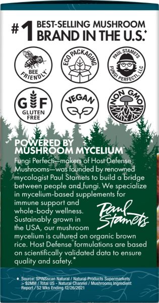 Host Defense Mushrooms Organic Reishi Capsules - 120 Capsules