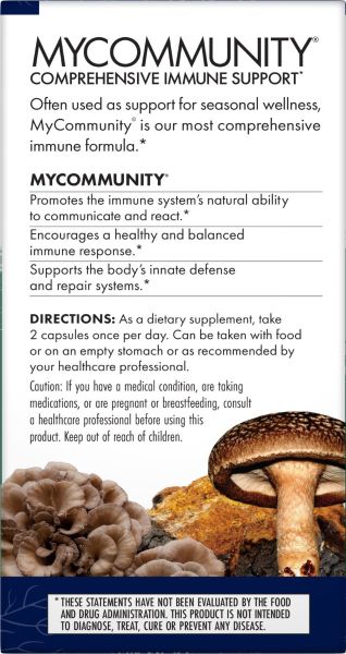 Host Defense Mushrooms Organic MyCommunity Capsules - 120 Capsules