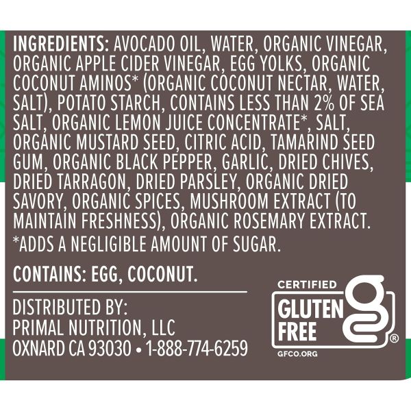 Primal Kitchen Green Goddess Dressing & Marinade with Avocado Oil - 8 fl oz