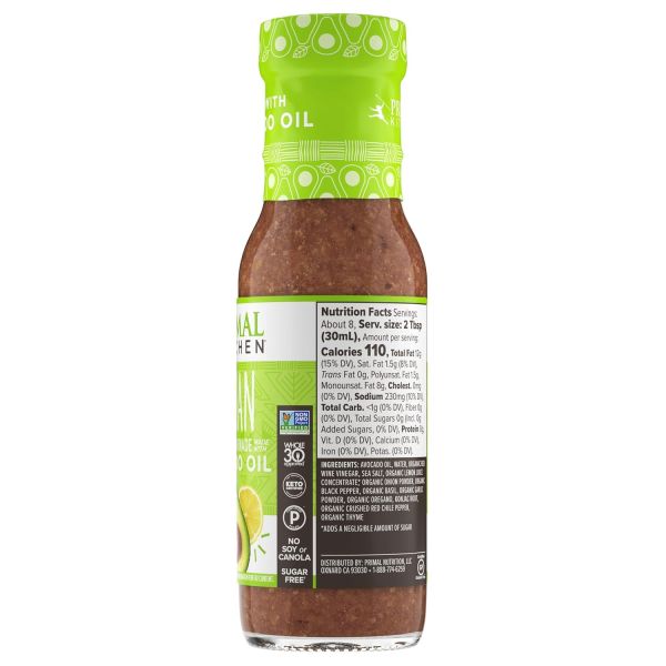Primal Kitchen Italian Dressing & Marinade with Avocado Oil - 8 fl oz