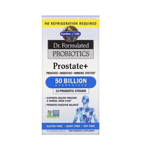 Garden of Life Dr. Formulated Probiotics Prostate plus - 50 billion - 60 Vegetarian Capsules