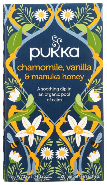 Pukka Organic Chamomile Vanilla & Manuka Honey Herbal Tea - 20 Sachets