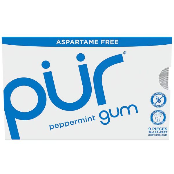 PUR Gum Peppermint Chewing Gum - 9 Pieces