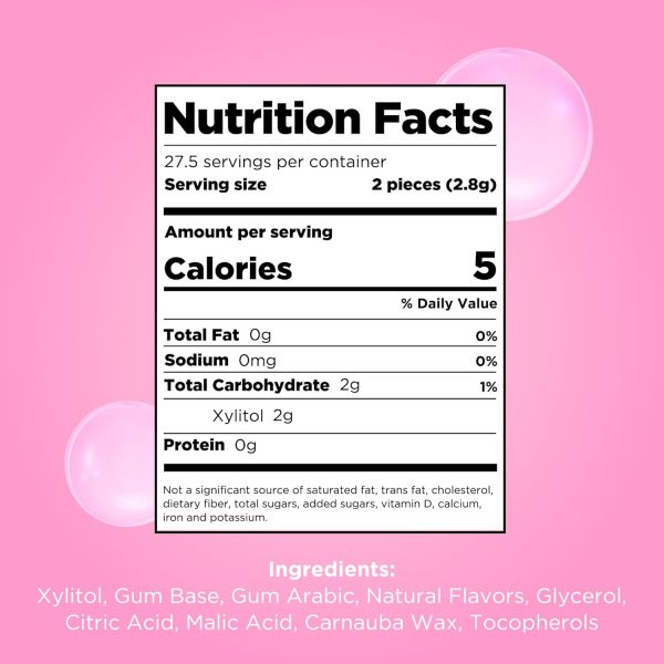 Pur Company Sugar Free Bubblegum - 55 Pieces