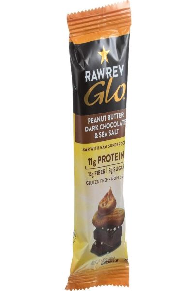 Raw Rev Vegan Protein Bars, Peanut Butter Dark Chocolate & Sea Salt - 12 bars