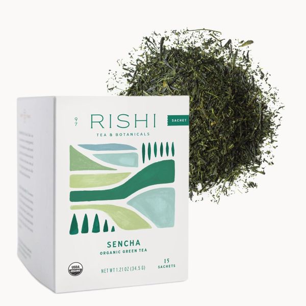 Rishi Tea Organic Sencha Green Tea - 15 Tea Bags