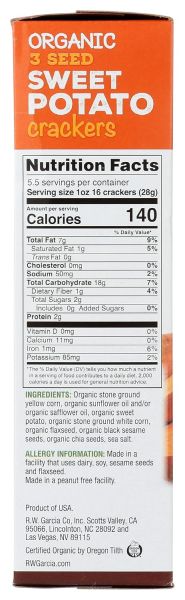 R.W. Garcia Organic Sweet Potato Crackers - 5.5 oz