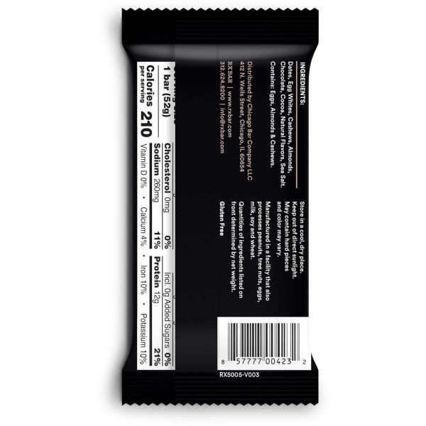 RXBAR Protein Bars, Chocolate Sea Salt - 18.3 oz Box