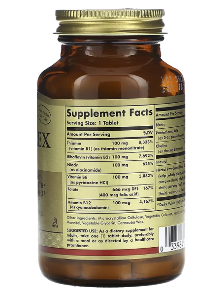 Solgar B-Complex 100 - 100 Tablets