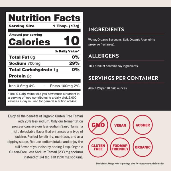 San-J Gluten Free Tamari Soy Sauce - 10 fl oz