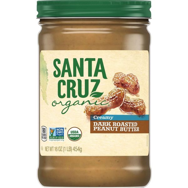 Santa Cruz Organic Creamy Dark Roasted Peanut Butter - 16 oz