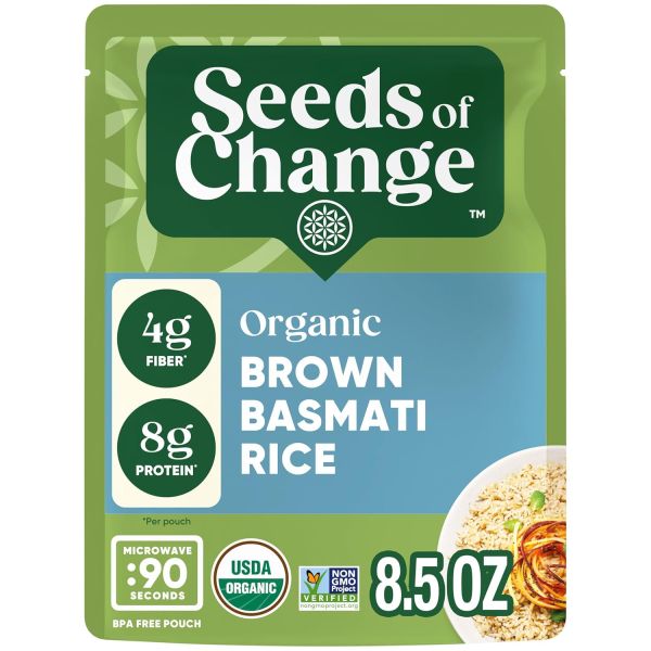 Seeds of Change Organic Brown Basmati Rice, Microwave Pouch - 8.5 oz