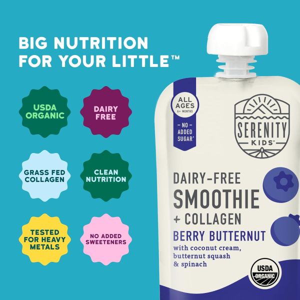 Serenity Kids Dairy Free Smoothie Baby Food, Berry Butternut - 3.5 oz