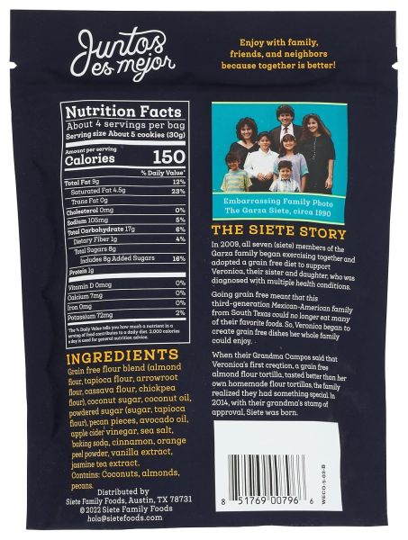 Siete Mexican Wedding Cookies - 4.5 oz