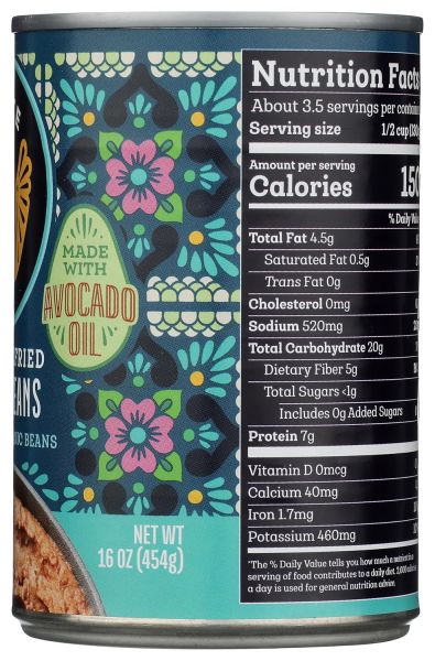 Siete Vegan Refried Pinto Beans with Avocado Oil - 16 oz