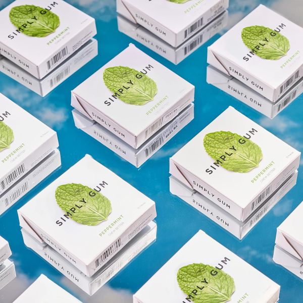 Simply Natural Chewing Gum, Peppermint - 15 Pieces