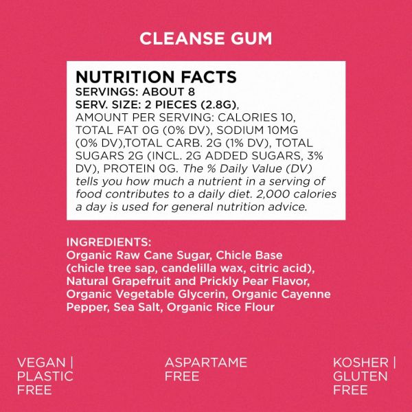 Simply Natural Chewing Gum, Cleanse - 15 Pieces