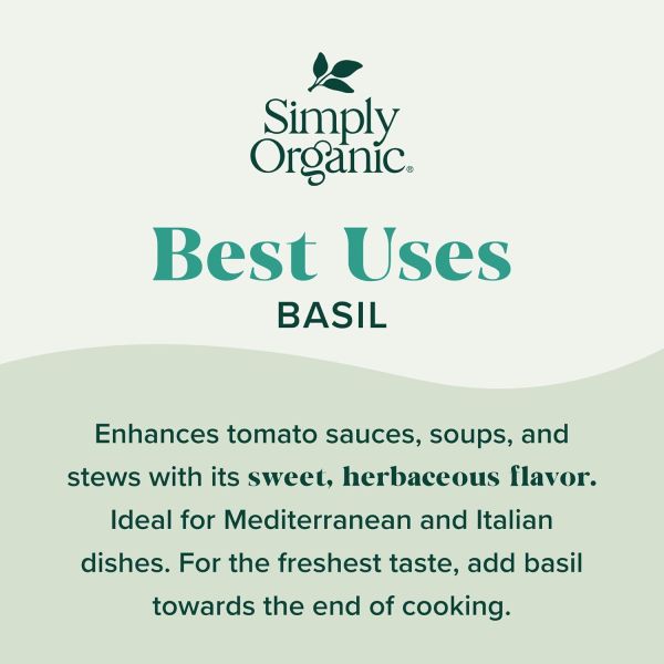 Simply Organic Basil - 0.54 oz