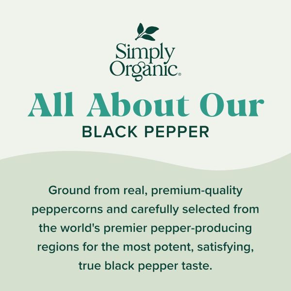 Simply Organic Black Pepper - 2.31 oz