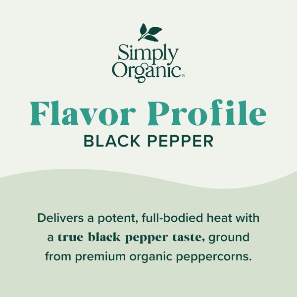 Simply Organic Black Pepper - 2.31 oz