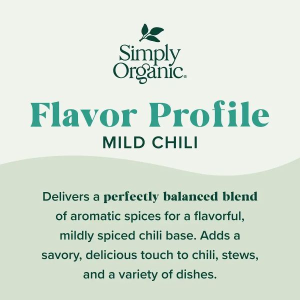 Simply Organic Mild Chili Seasoning Mix - 1 oz