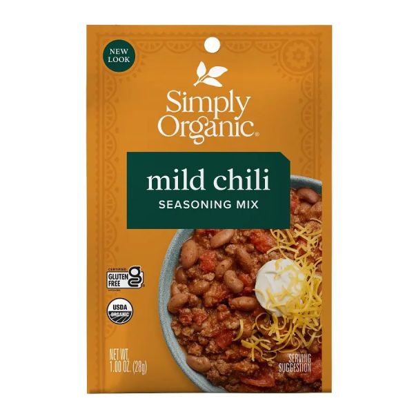 Simply Organic Mild Chili Seasoning Mix - 1 oz