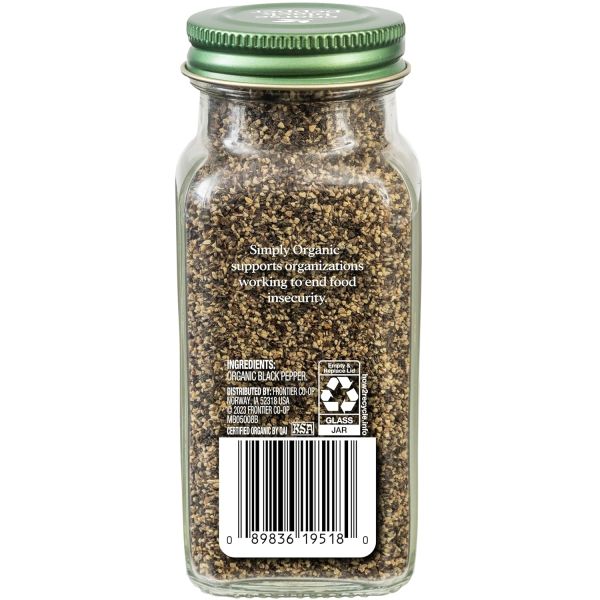 Simply Organic Coarse Grind Black Pepper - 2.47 oz