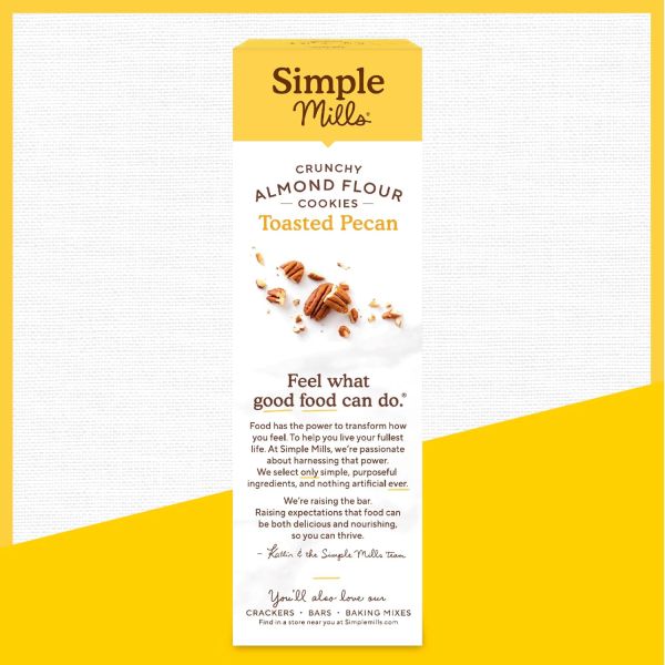 Simple Mills Crunchy Almond Flour Cookies, Toasted Pecan - 5.5 oz