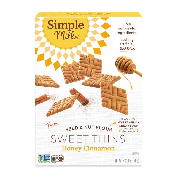 Simple Mills Sweet Thins, Honey Cinnamon - 4.25 oz
