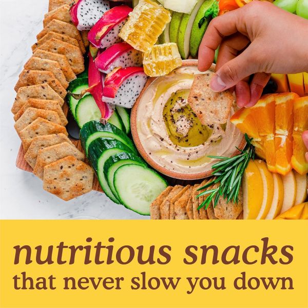 Simple Mills Organic Seed Flour Crackers, Garlic & Herb - 4.25 oz