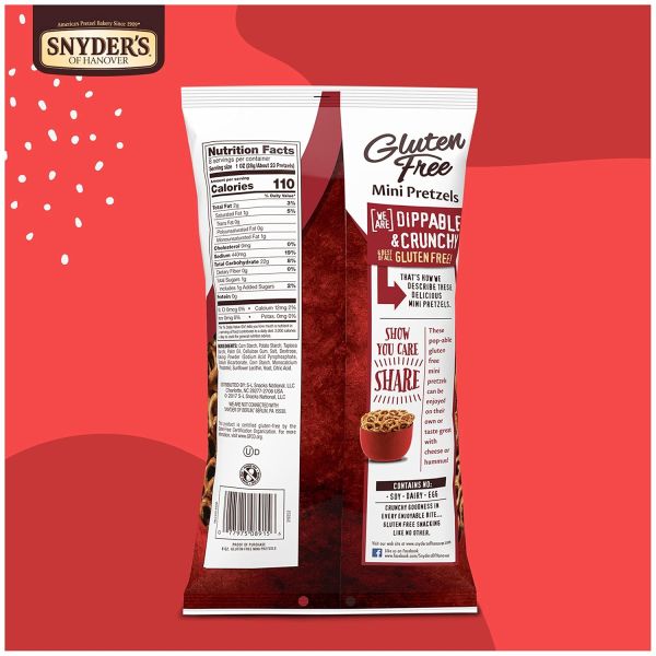 Snyder's of Hanover Gluten Free Mini Pretzels - 8 oz