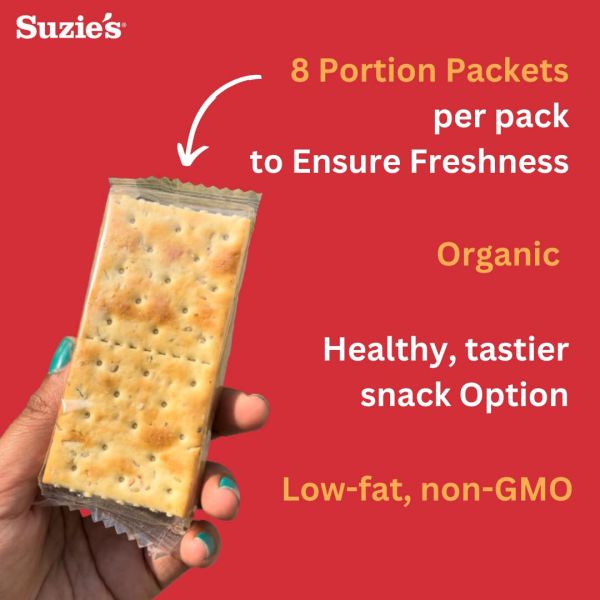 Suzie's Organic Saltines Crackers, Rosemary Sesame