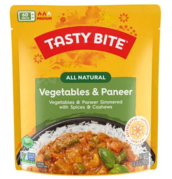 Tasty Bite Gluten Free Non-GMO Vegetables & Paneer - 10 oz