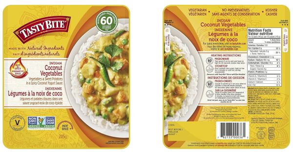 Tasty Bite Gluten Free Non-GMO Coconut Vegetables - 10 oz