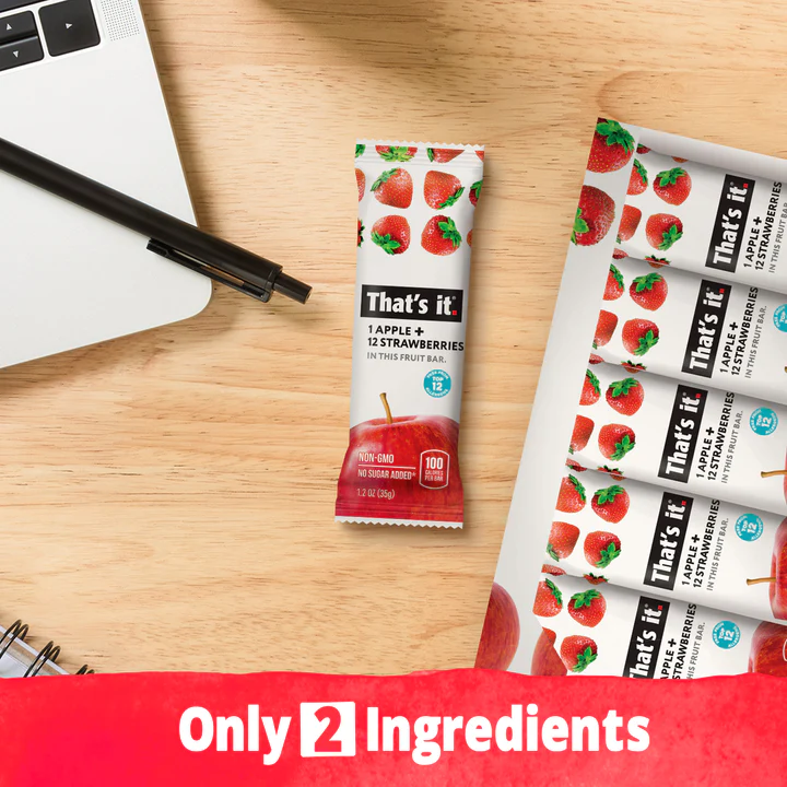 That's it. Apple + Strawberry Fruit Bar