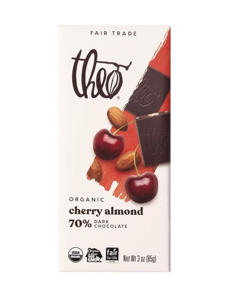 Theo Organic 70% Dark Chocolate Bar, Mint - 3 oz