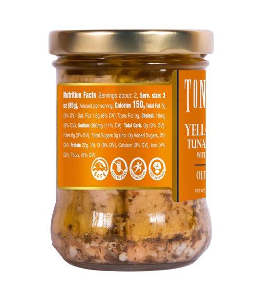 Tonnino Tuna Fillets with Garlic in Olive Oil