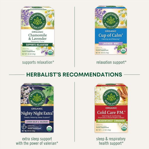 Traditional Medicinals Organic Nighty Night Herbal Tea - 16 Tea Bags