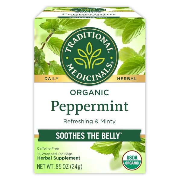 Traditional Medicinals Organic Peppermint Herbal Tea - 16 Tea Bags
