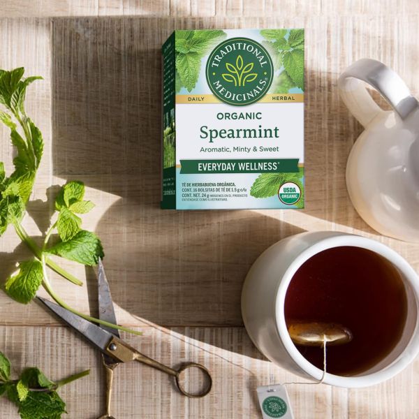 Traditional Medicinals Organic Spearmint Herbal Tea - 16 Tea Bags