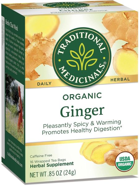 Traditional Medicinals Organic Ginger Herbal Tea - 16 Tea Bags