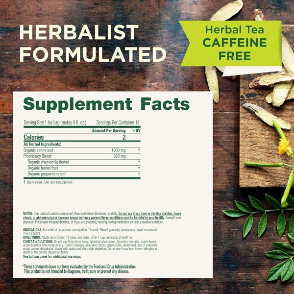 Traditional Medicinals Organic Smooth Move Chamomile Herbal Tea - 16 Tea Bags