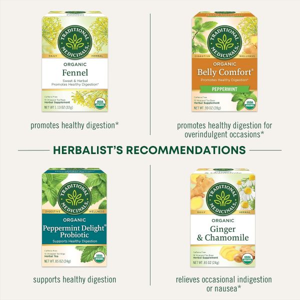 Traditional Medicinals Organic Gas Relief Herbal Tea - 16 Tea Bags