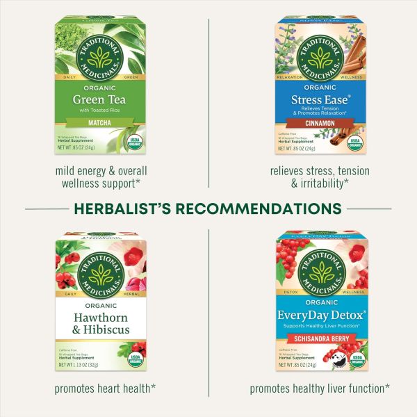 Traditional Medicinals Organic Hibiscus Herbal Tea - 16 Tea Bags