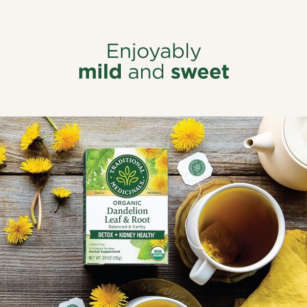 Traditional Medicinals Organic Dandelion Leaf & Root Herbal Tea - 16 Tea Bags