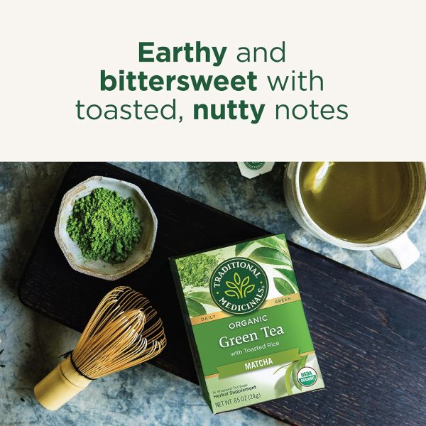 Traditional Medicinals Green Tea Matcha with Toasted Rice - 16 Tea Bags