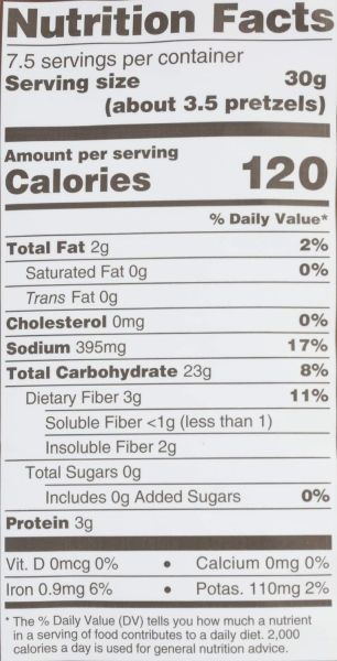 Unique Sprouted Whole Grain Wheat Pretzel Splits, Original - 8 oz