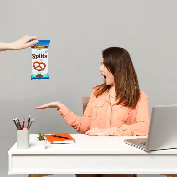 Unique Snacks Unsalted Pretzel Splits