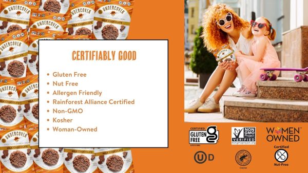 Undercover Chocolate Crispy Quinoa Dark Chocolate + Blueberries